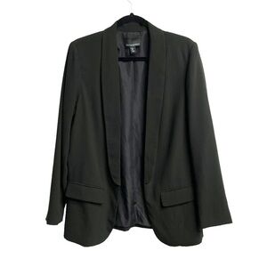 CYNTHIA ROWLEY Oversized Open Shawl Collar Blazer Black L